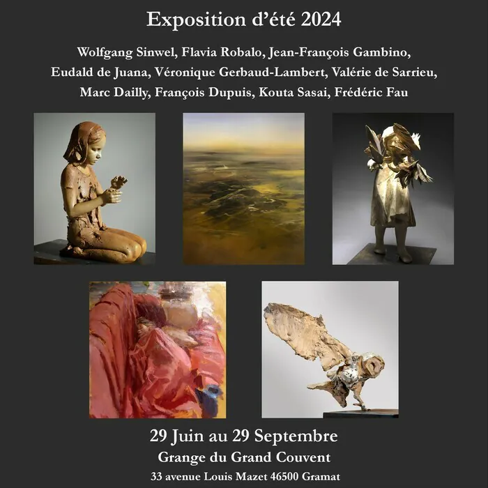 Exposition d'été 2024 de peintures et sculptures Ferme du Grand Couvent - Galerie MHB Gramat