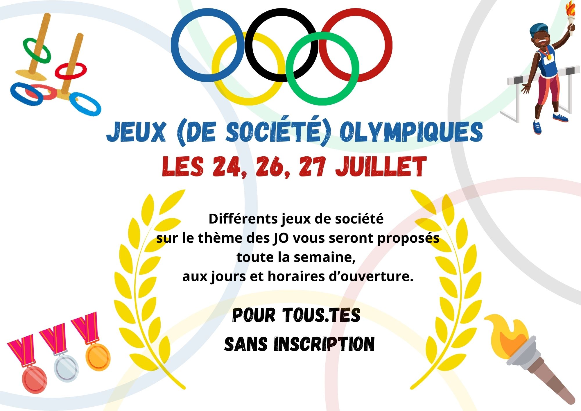 Animation-Jeux (de société) olympiques La Cité des jeux