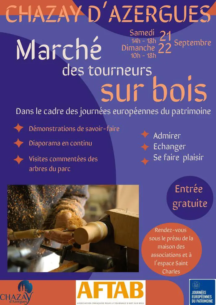 Marché des Tourneurs sur Bois Maison des associations Chazay-d'Azergues