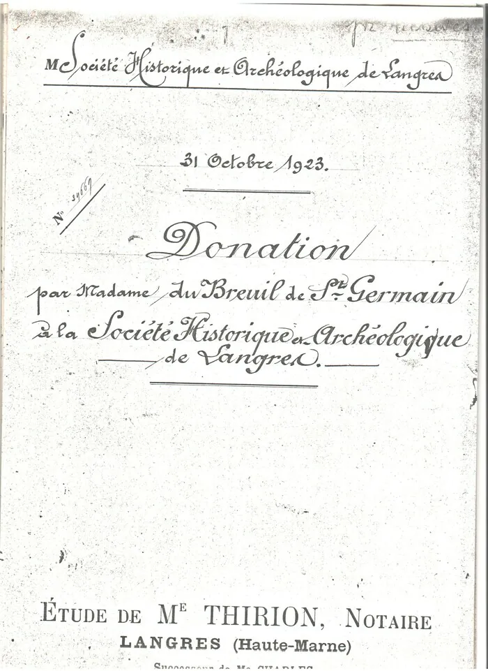 Découvrez la Société historique et archéologique de Langres Maison des Lumières Denis Diderot Langres