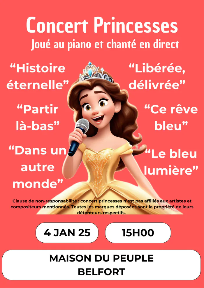 Concert des chansons de vos dessins animés préférés ! Maison du Peuple Belfort