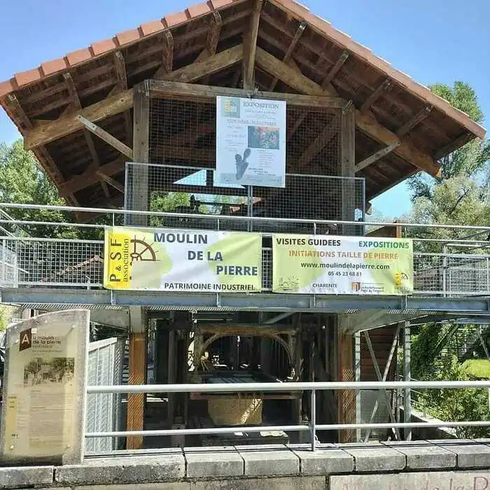 Découverte de la dernière scierie de bloc de calcaire à énergie hydraulique Moulin de la Pierre Moulins-sur-Tardoire