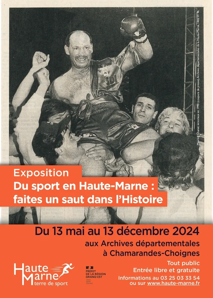 Visite commentée de l'exposition "Du sport en Haute-Marne : faites un saut dans l'Histoire" Archives départementales de la Haute-Marne Chamarandes-Choignes