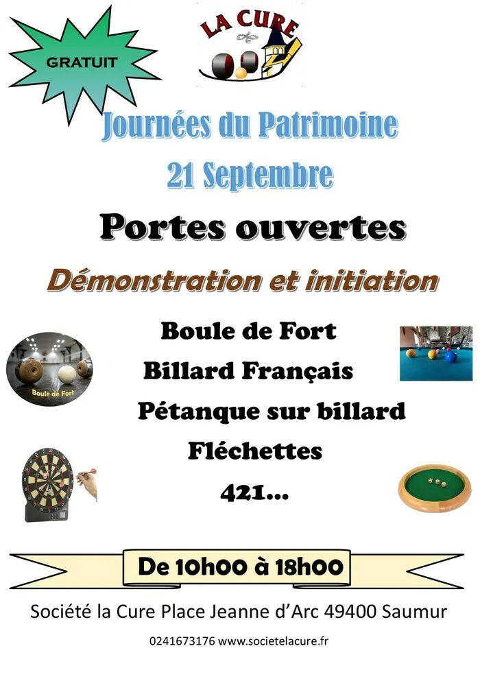 Journée portes ouvertes Boule de Fort – Société la Cure Saumur