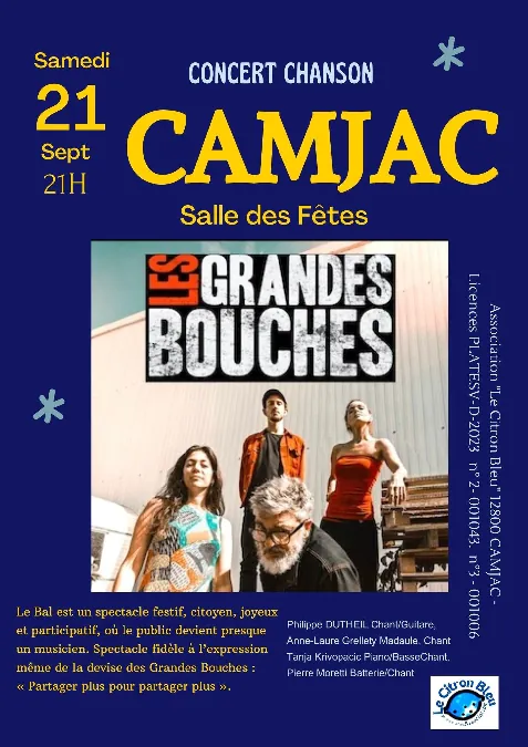 Concert chanson "Les Grandes Bouches"