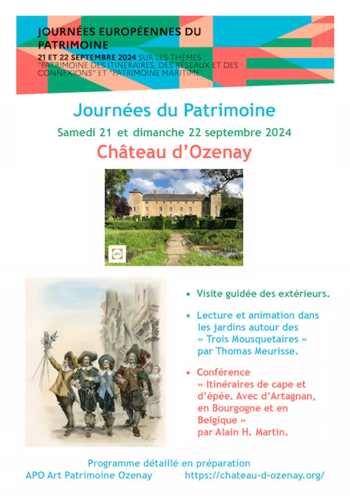 Visite guidée des extérieurs du château d'Ozenay Château d'Ozenay Ozenay