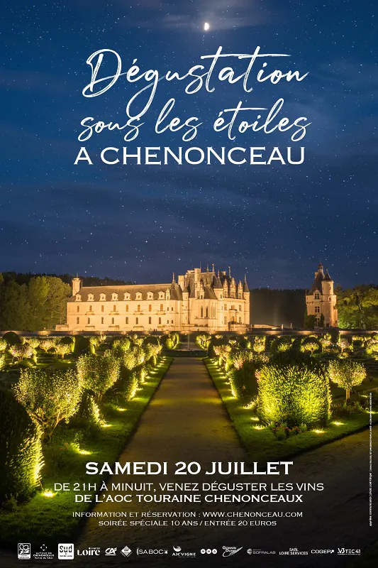 Dégustation sous les étoiles Château de Chenonceau