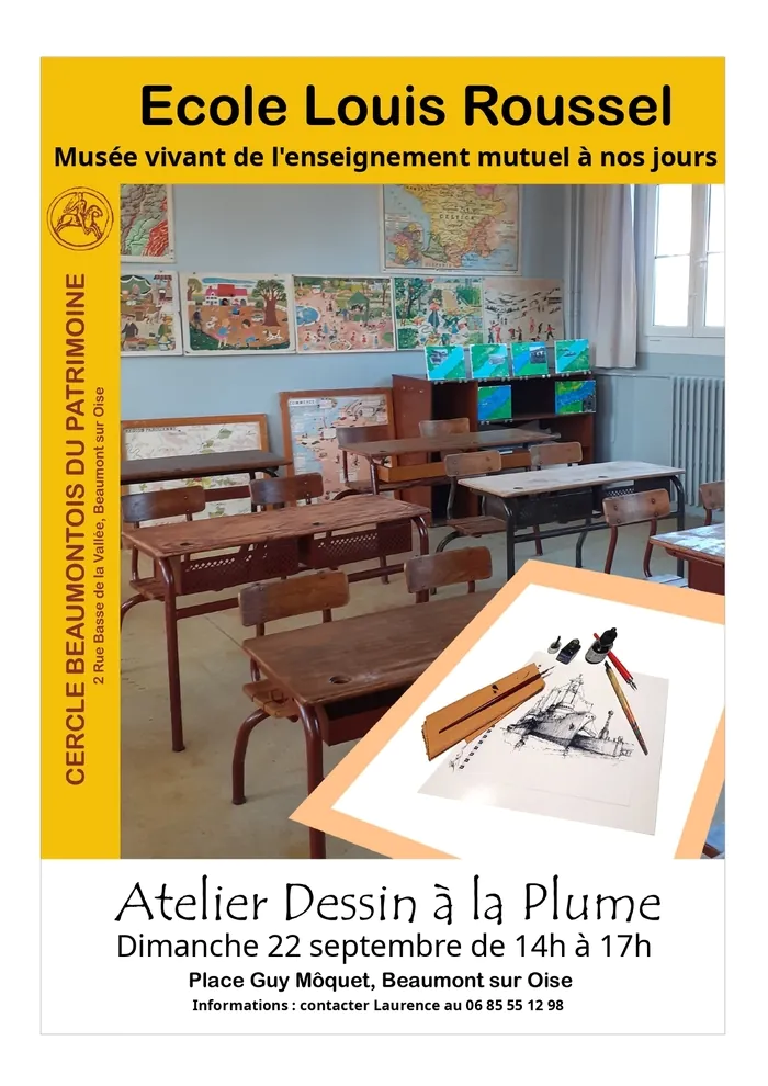 Atelier d'écriture à la plume École Roussel Beaumont-sur-Oise