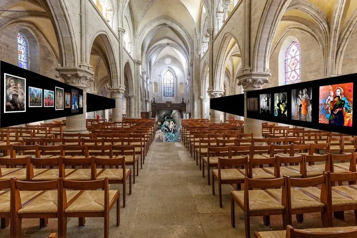 À la rencontre du tableau de la Sainte-Famille : exposition artistique Église Saint-Hermeland Bagneux