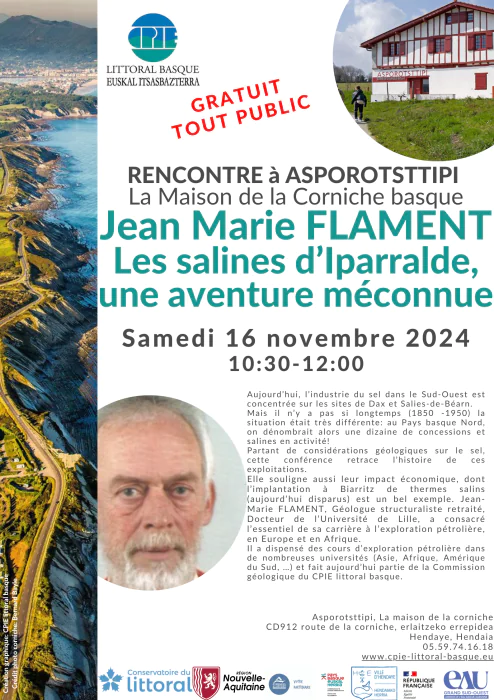 Rencontre avec Jean-Marie Flament Les salines d'Iparralde