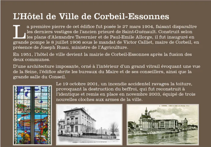 Circuit historique « Le vieux Corbeil » Hôtel de ville de Corbeil-Essonnes Corbeil-Essonnes