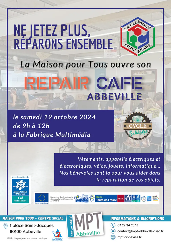 Repair Café Abbeville La Fabrique Multimédia Abbeville