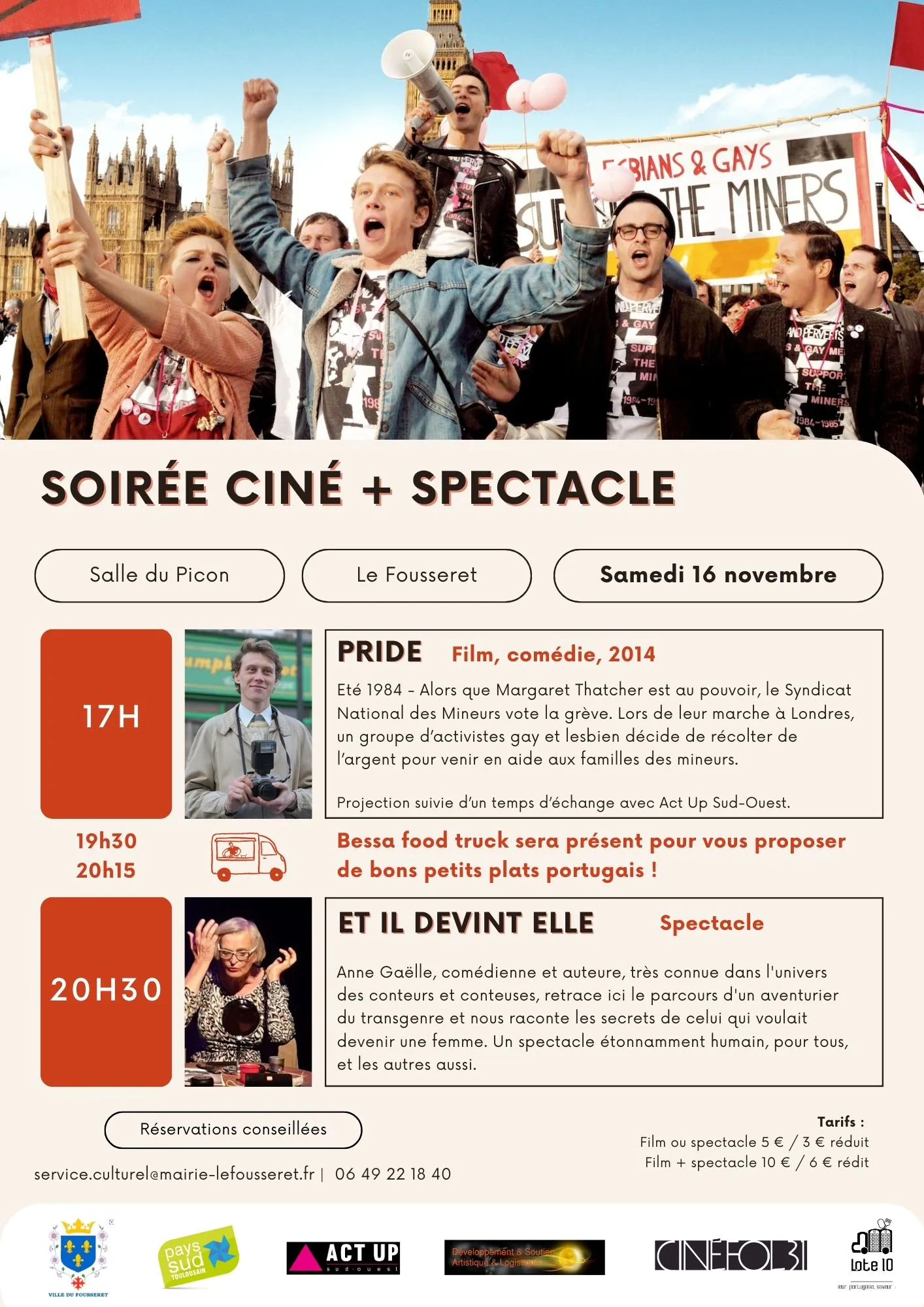 SOIRÉE CINÉ-DÉBAT ET SPECTACLE CO-ORGANISATION DE L'ÉVÈNEMENT AVEC LE PAYS SUD TOULOUSAIN