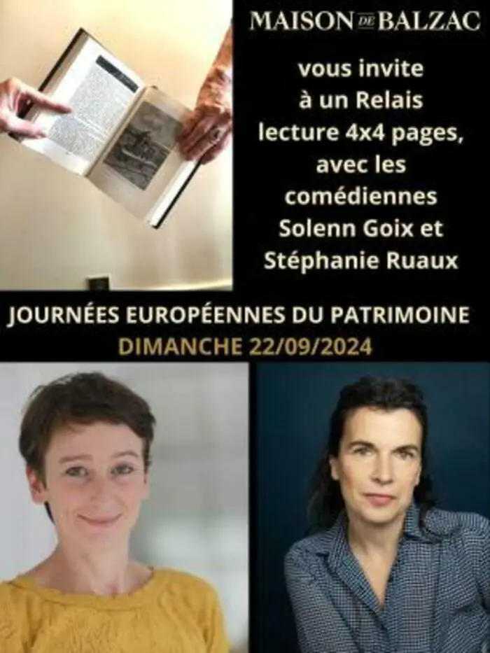 Ateliers de lecture « Relais 4 x 4 pages » Maison de Balzac Paris