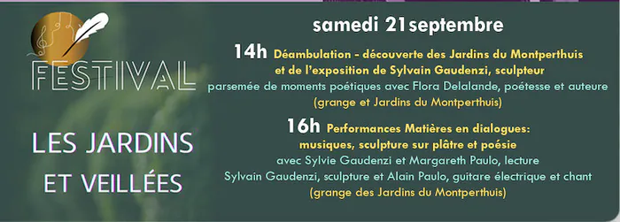 Visite guidée : découverte des jardins et de l'exposition de Sylvain Gaudenz Manoir de la Pillardière - Jardins du Montperthuis Chemilli