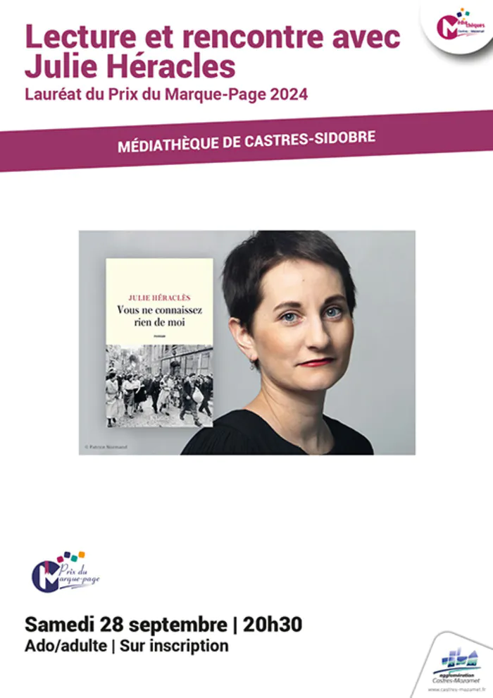 Lecture et rencontre avec Julie Héracles Médiathèque De Castres-Sidobre Castres