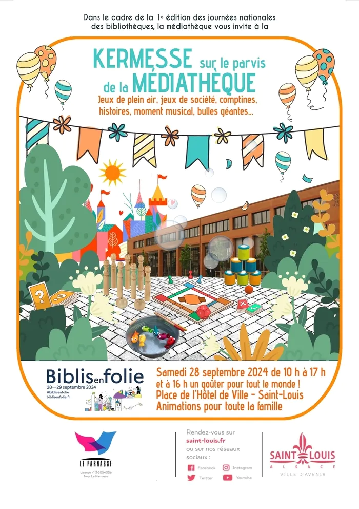 Kermesse de la médiathèque Le Parnasse médiathèque Le Parnasse Saint-Louis