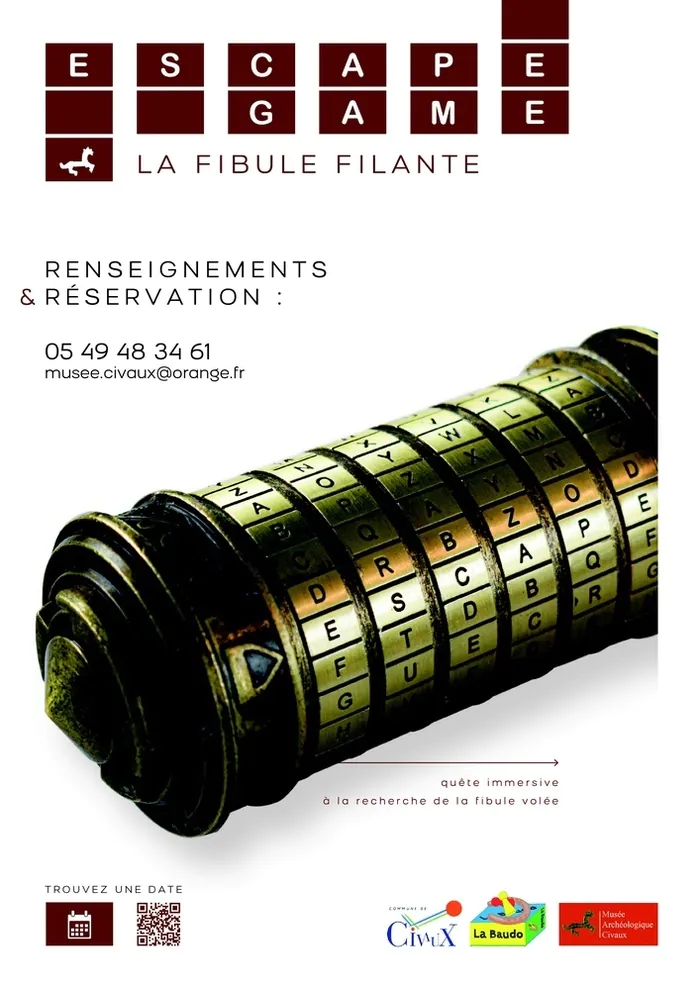 Escape Game "La fibule filante" Musée archéologique de Civaux Civaux