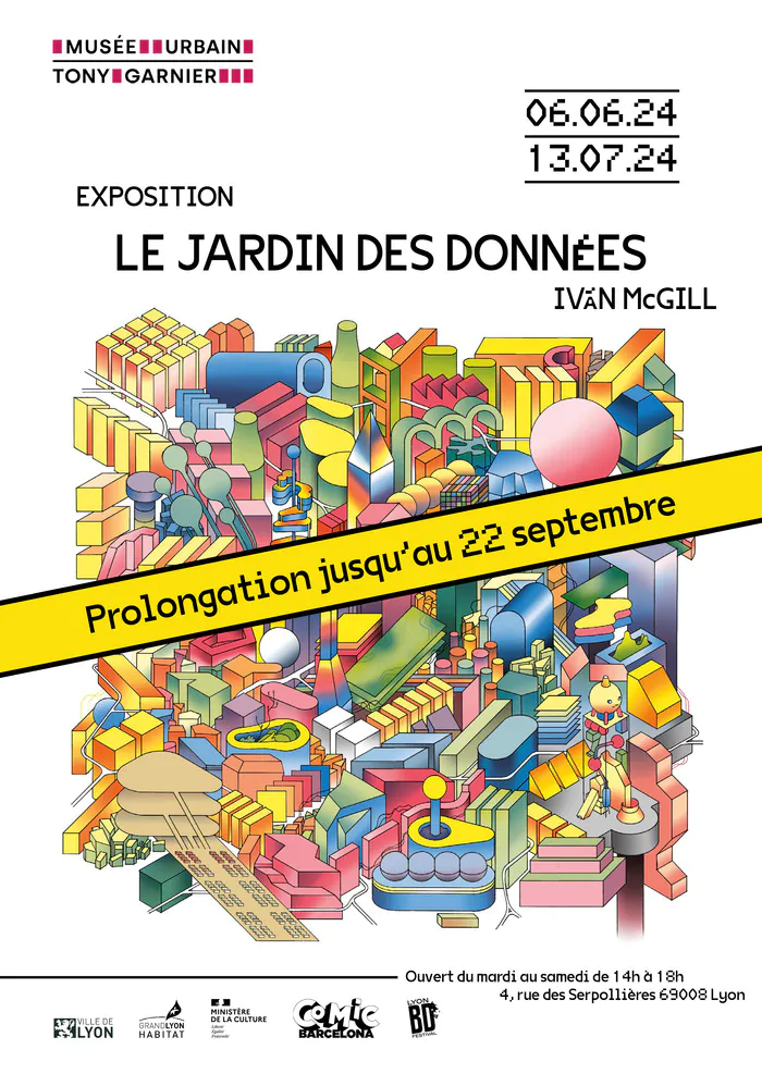 Visite commentée de l'exposition temporaire du Musée urbain Tony Garnier "Le jardin des données" d'Ivàn McGill. Musée urbain Tony-Garnier Lyon 08