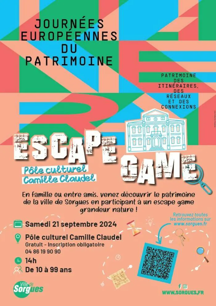 Journées du patrimoine - Escape game Pôle Culturel Camille Claudel Sorgues