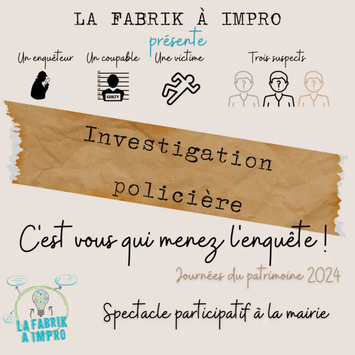 « Investigation policière » à vous de trouver le coupable ! Salle du Conseil municipal Hôtel de Ville Saint-Chamond