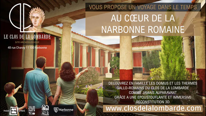 Visite immersive du Clos de la Lombarde par l'imagerie de synthèse Site archéologique du Clos de la Lombarde Narbonne