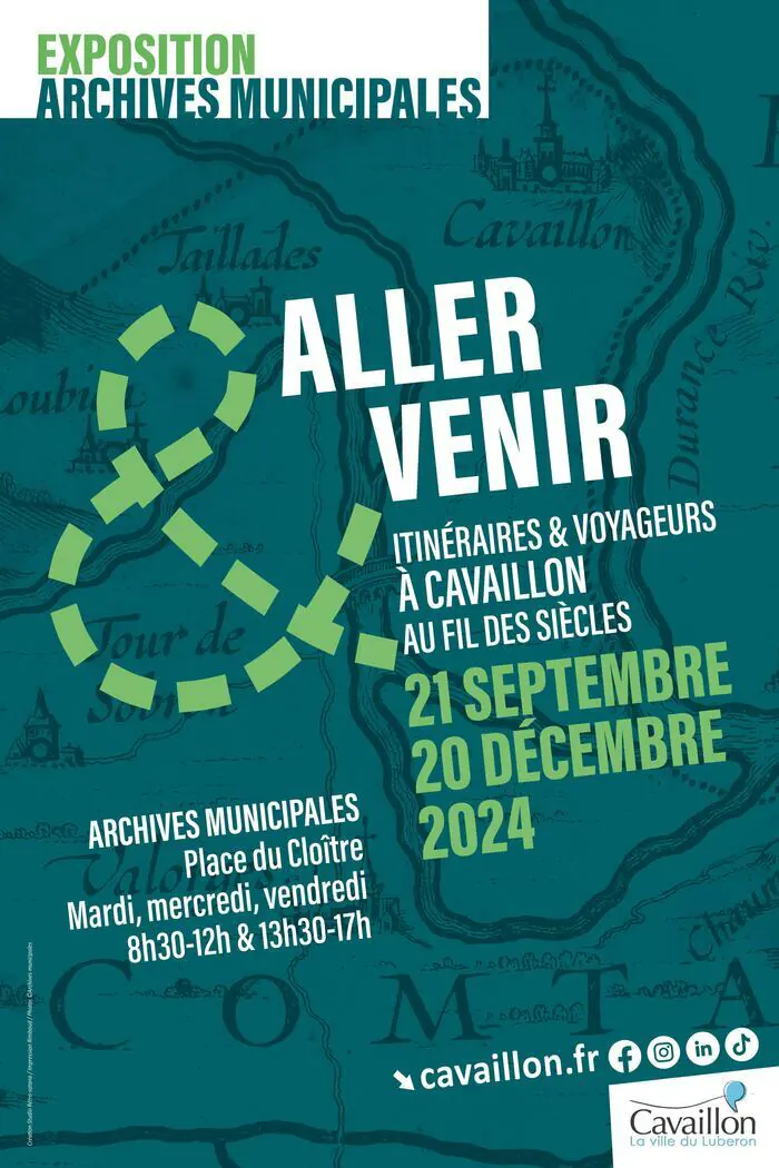 Aller & venir : itinéraires et voyageurs à Cavaillon au fil des siècles Archives municipales Cavaillon