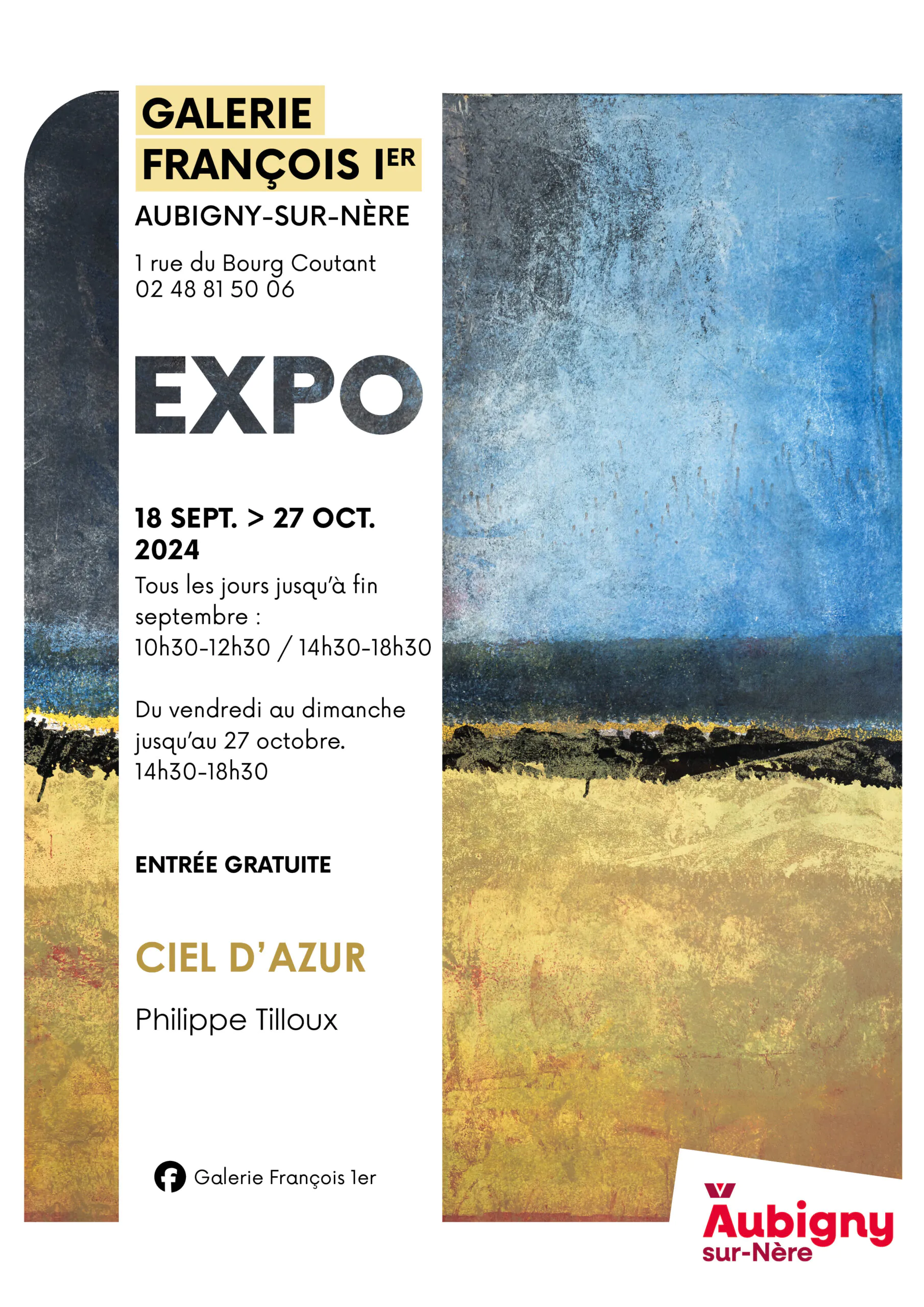 Exposition "Ciel d'azur" de Philippe TILLOUX (peinture)