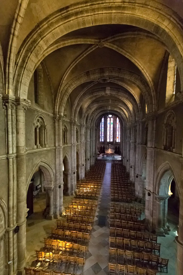 Levez la tête et découvrez les éléments sculptés d'une basilique Basilique Saint-Maurice Épinal