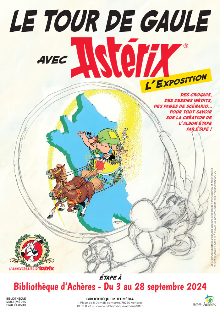 Exposition "Le Tour de Gaule avec Astérix" Bibliothèque Multimédia Achères