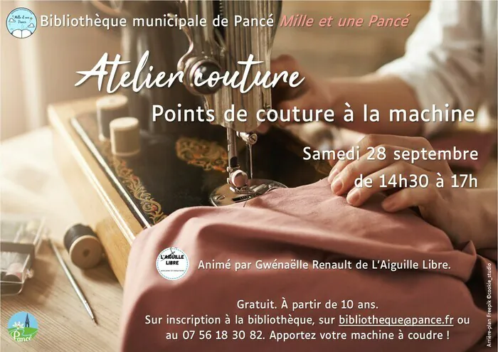 Atelier couture à la bibliothèque Bibliothèque municipale De Pancé Pancé