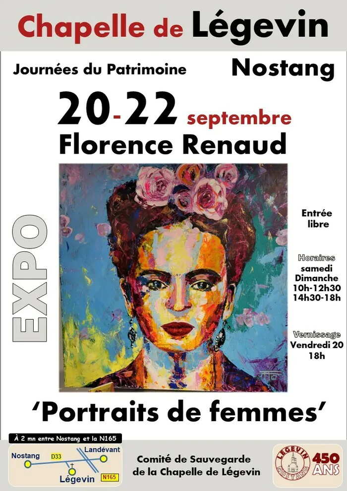 Exposition - "Portraits de femmes" / Florence Renaud Chapelle Notre-Dame de Legevin Nostang