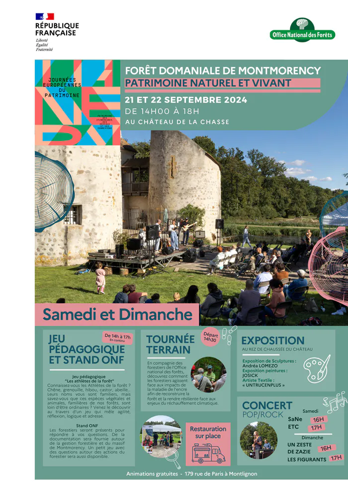 Culture et patrimoine vivant en forêt Château de la Chasse Montlignon