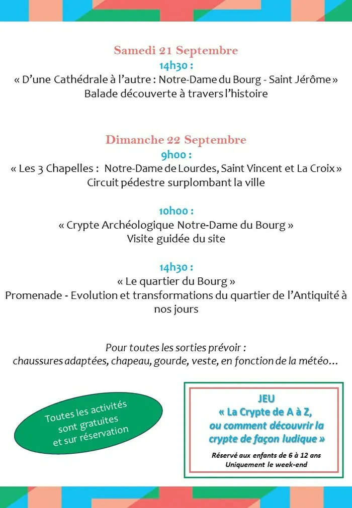 D’une Cathédrale à l’autre : Notre-Dame du Bourg - Saint Jérôme Crypte Archéologique Notre-Dame du Bourg - Digne-les-Bains Digne-les-Bains