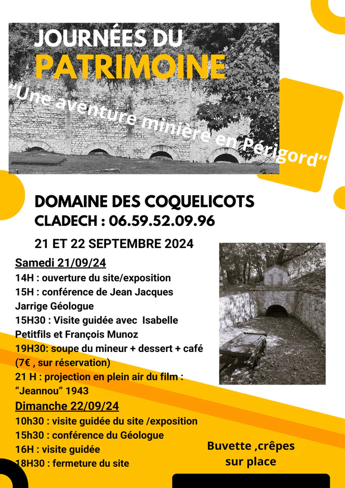 Conférence : « une aventure minière en Périgord » Domaine des Coquelicots - Galerie de mine de lignite et fours à chaux Cladech