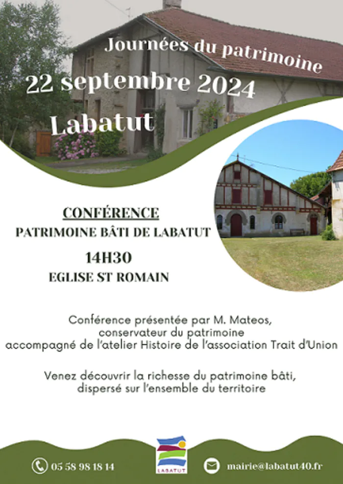 Conférence : « patrimoine bâti de Labatut » Eglise Saint-Romain Labatut