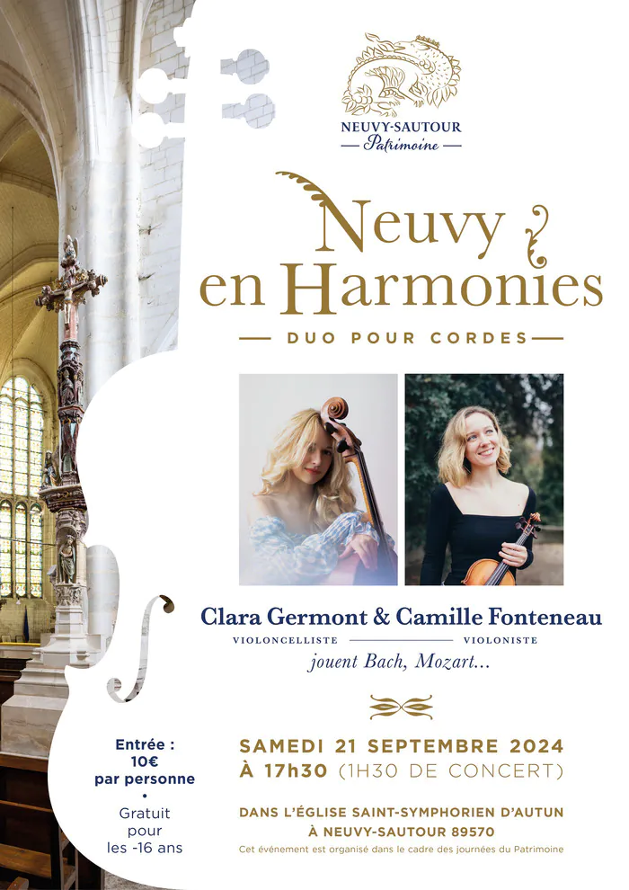 Concert « Neuvy en Harmonies - Duo pour cordes » à l'église Saint-Symphorien Église Saint-Symphorien Neuvy-Sautour