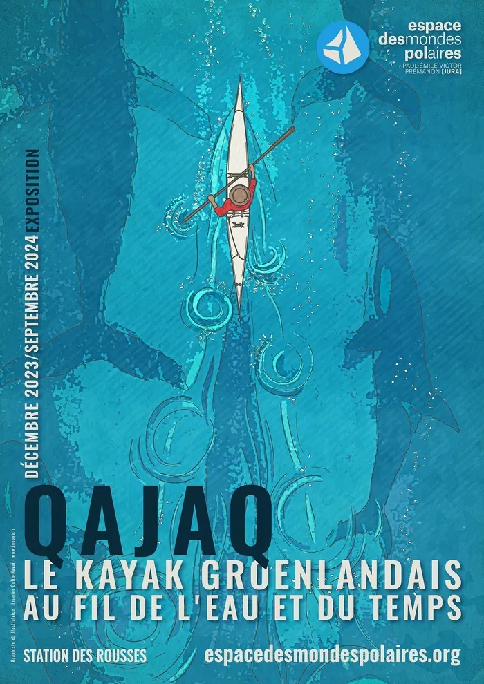 Visite libre de l'exposition « QAJAQ – Le kayak groenlandais au fil de l’eau et du temps » Espace des Mondes polaires Prémanon