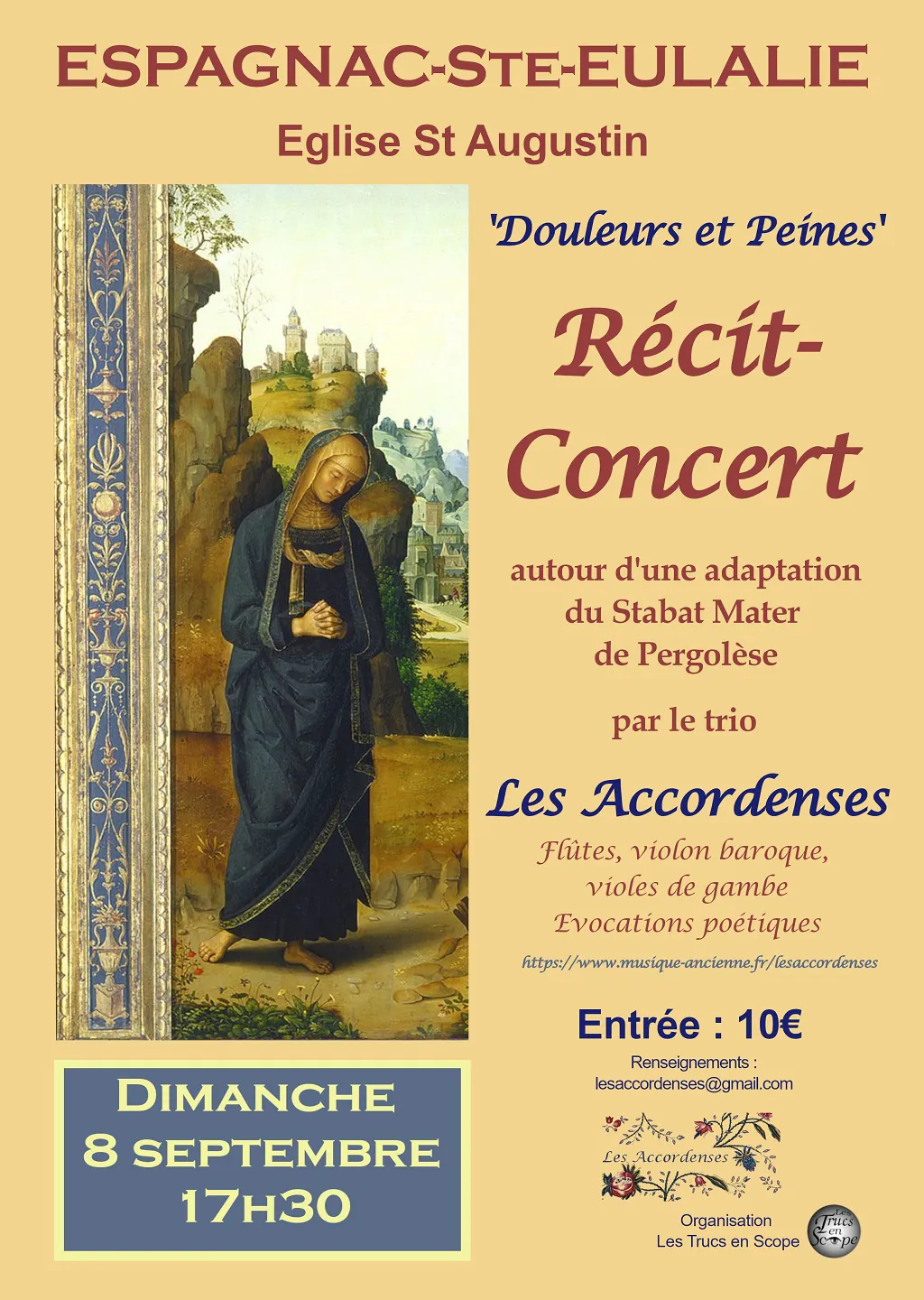 Concert de musique baroque Inspiré du célèbre Stabat Mater de Pergolèse