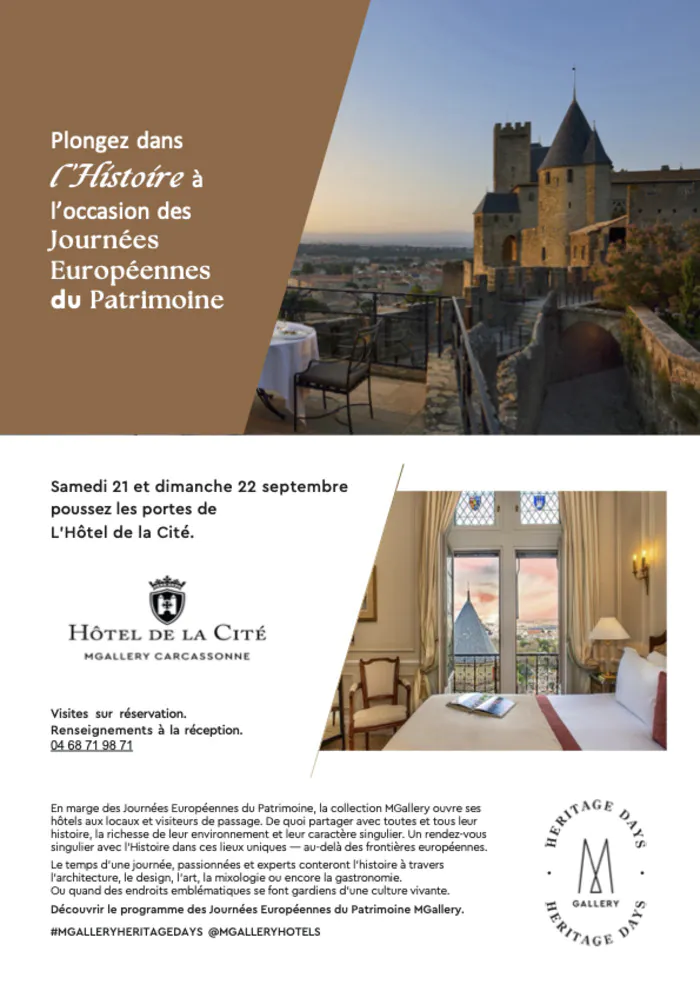 Journées Européennes du Patrimoine Hôtel de la cité de Carcassonne Carcassonne