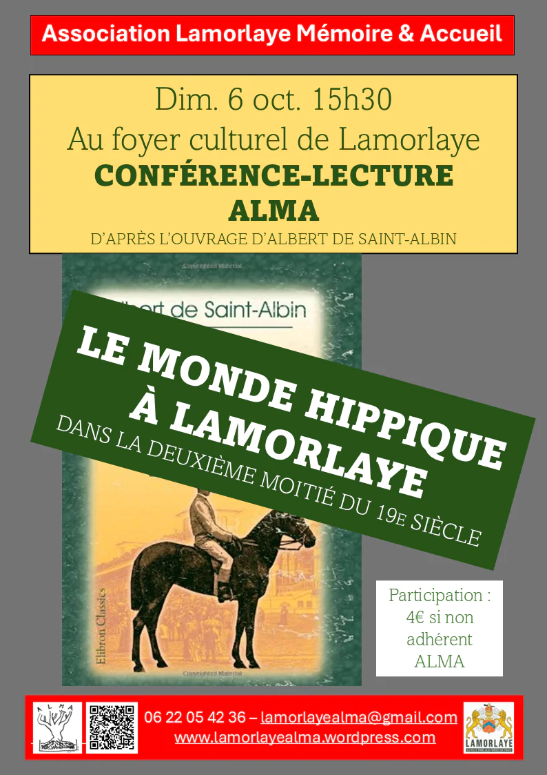 Conférence "Les courses de chevaux en France" à Lamorlaye