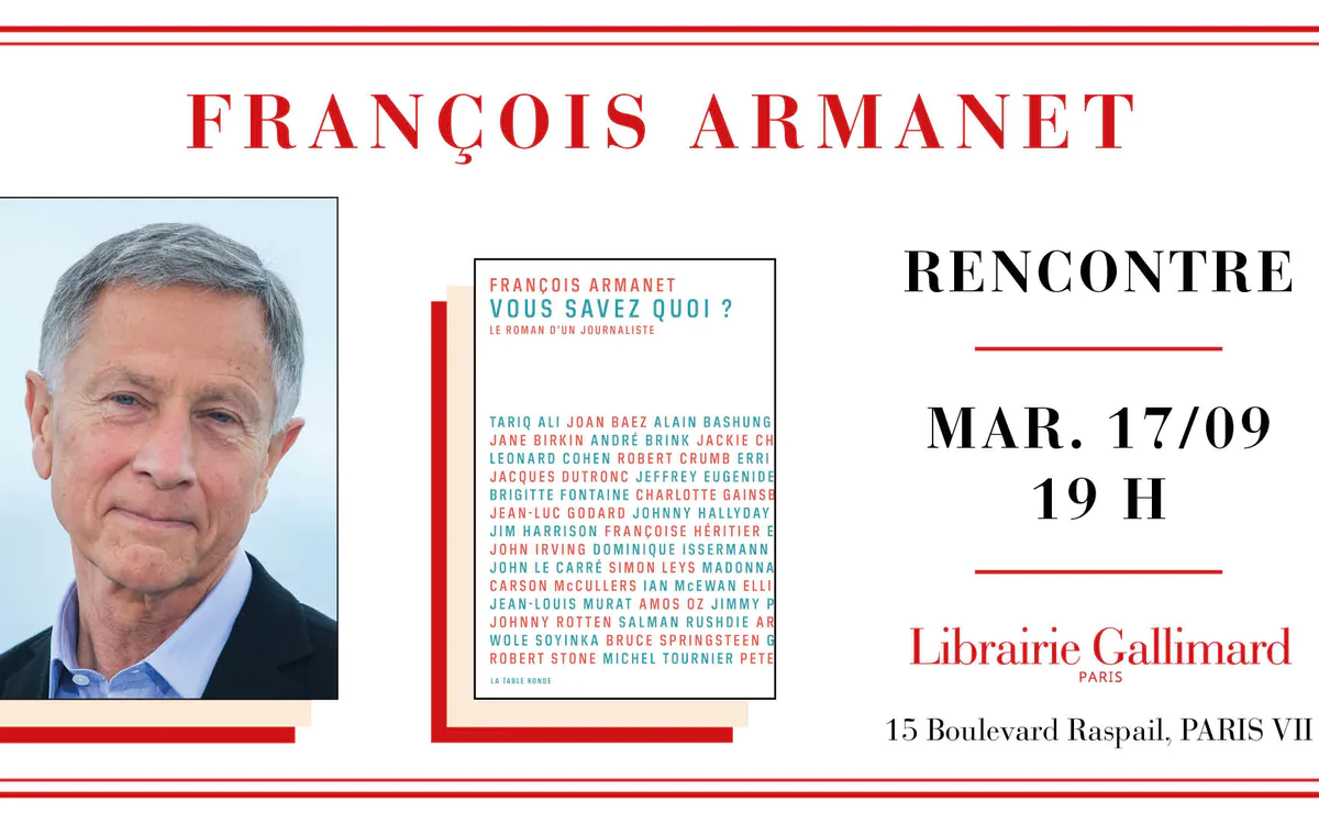 Le journaliste François Armanet présente son nouveau livre à la Librairie Gallimard Librairie Gallimard Paris