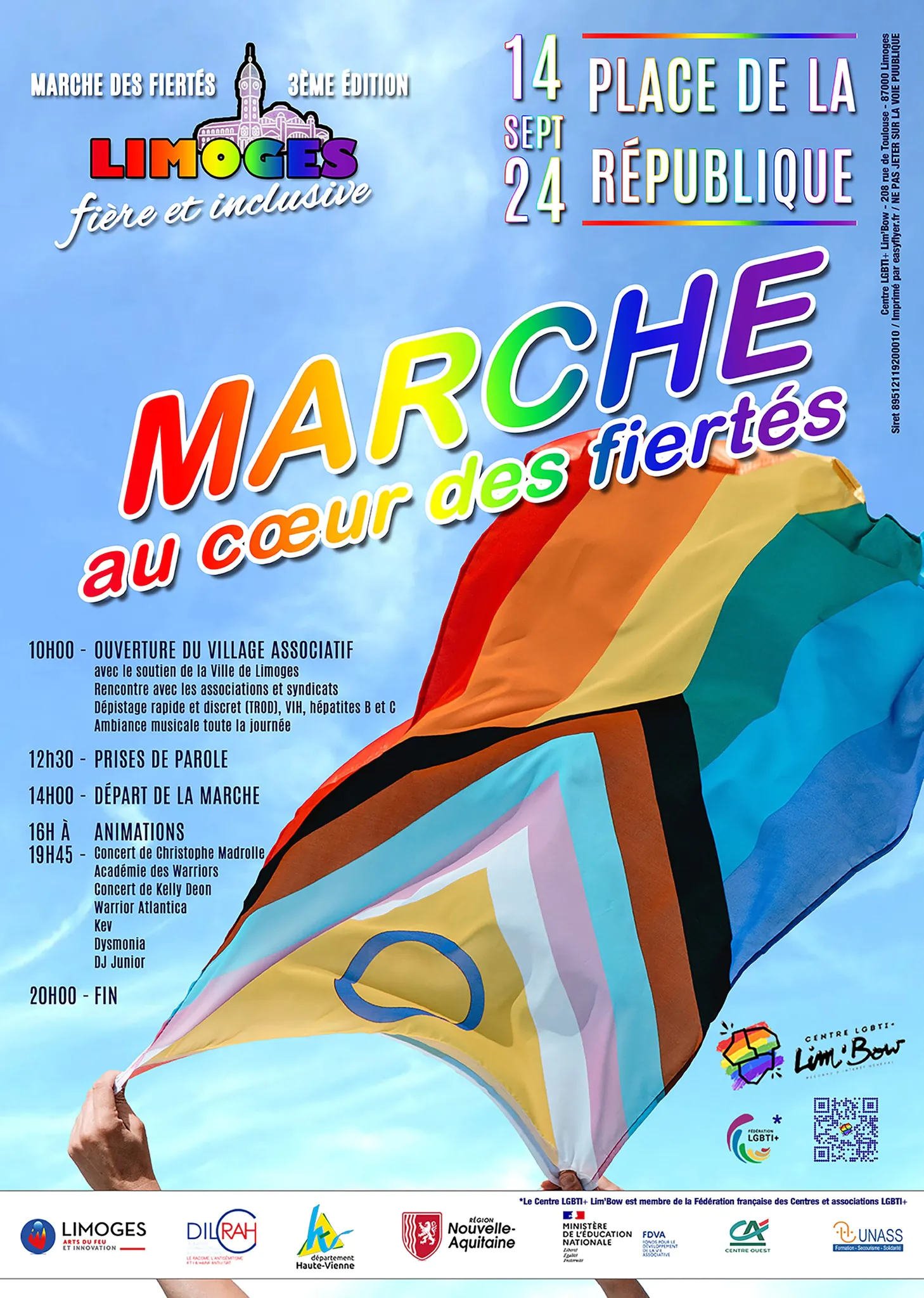 3ème édition de la Marche des fiertés Marche au coeur des fiertés Limoges