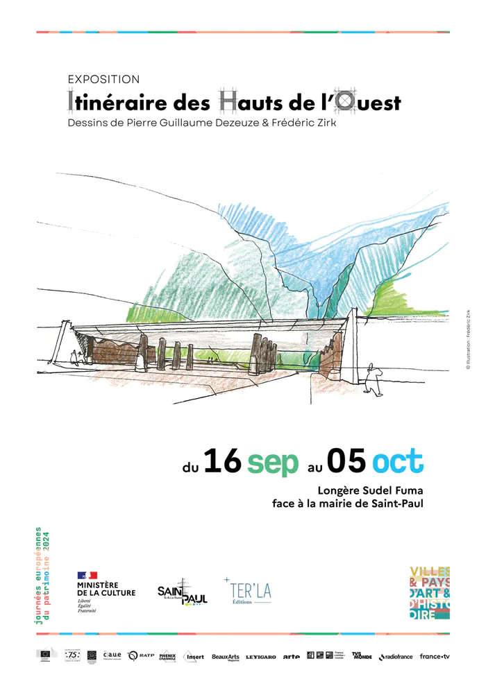 Exposition Itinéraire des Hauts de l'Ouest LONGÈRE SUDEL FUMA Saint-Paul