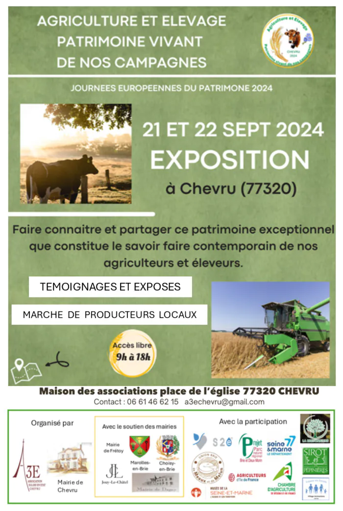 Agriculture et élevage : patrimoine vivant de nos campagnes Maison des associations Chevru