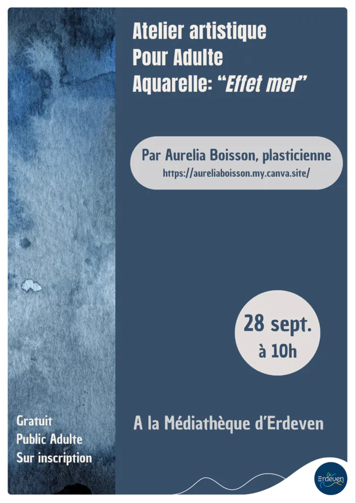 Atelier d'Aquarelle " Effet mer" Médiathèque d'Erdeven Erdeven