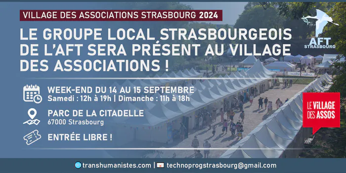 L’AFT67 sera au Village des Associations Strasbourg 2024 Parc de la Citadelle Strasbourg