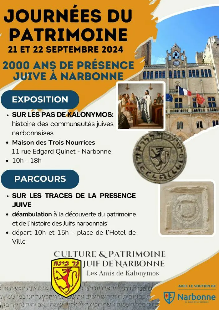 Visites guidées : « Parcours sur les traces de la présence juive à Narbonne » Place de l'Hôtel de ville Narbonne