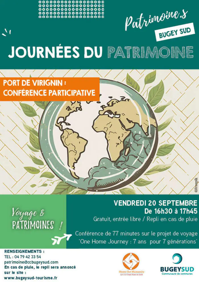 Lancement des Journées Européennes du Patrimoine en Bugey-Sud : conférence. Port de Virignin Virignin