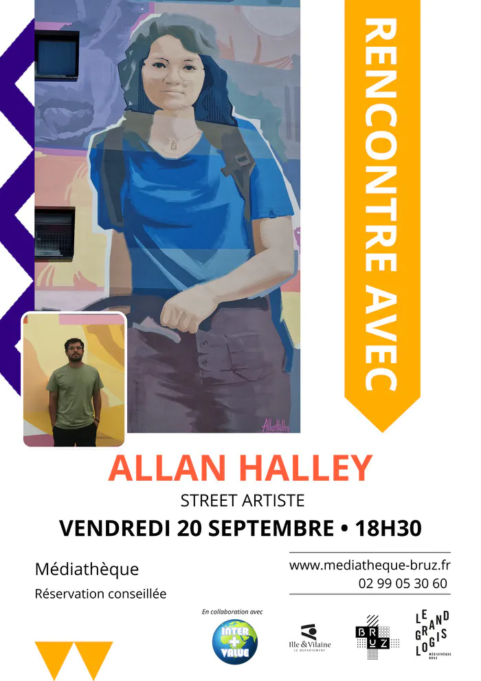 Rencontre avec Allan Halley Médiathèque - Le Grand Logis Bruz